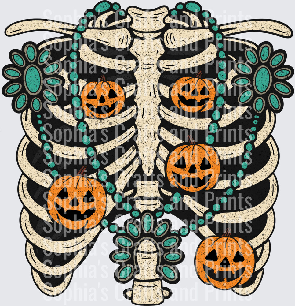 Western Skeleton DTF Transfer