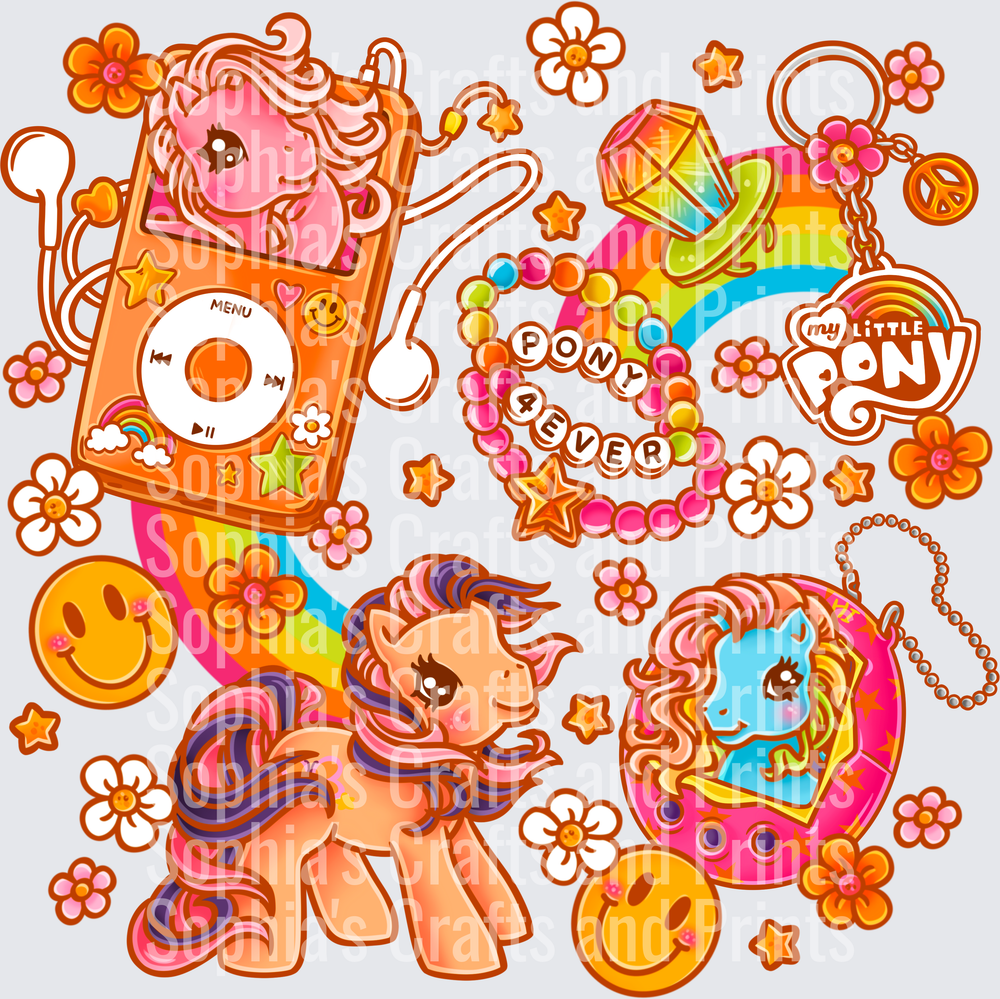 Nostalgic Ponies DTF Transfer