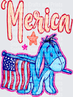 Merica Eeyore DTF Transfer