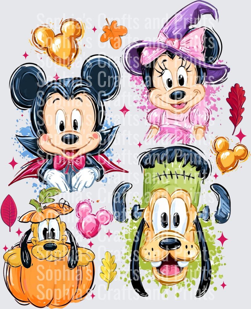 Mouse Halloween DTF Transfer