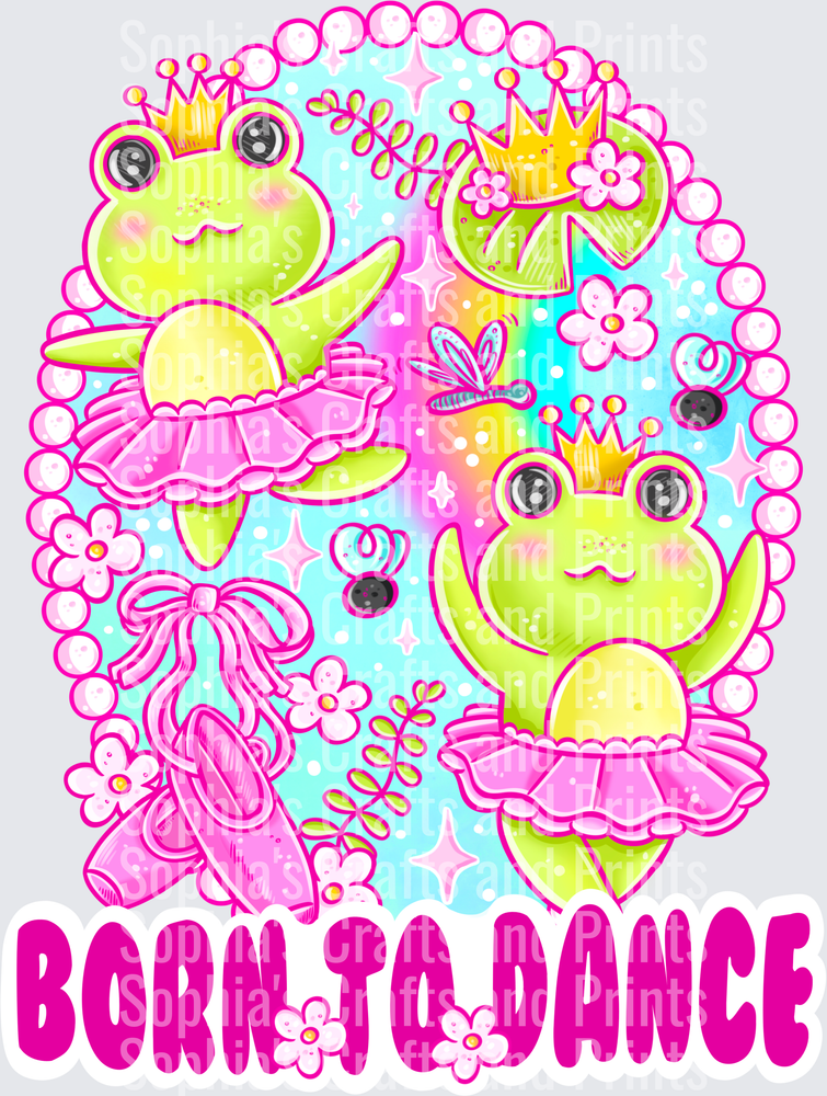 Frog Ballerina DTF Transfer