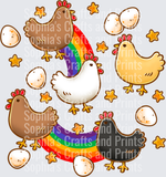 Boy Chicken DTF Transfer
