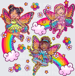 Rainbow Fairies DTF Transfer