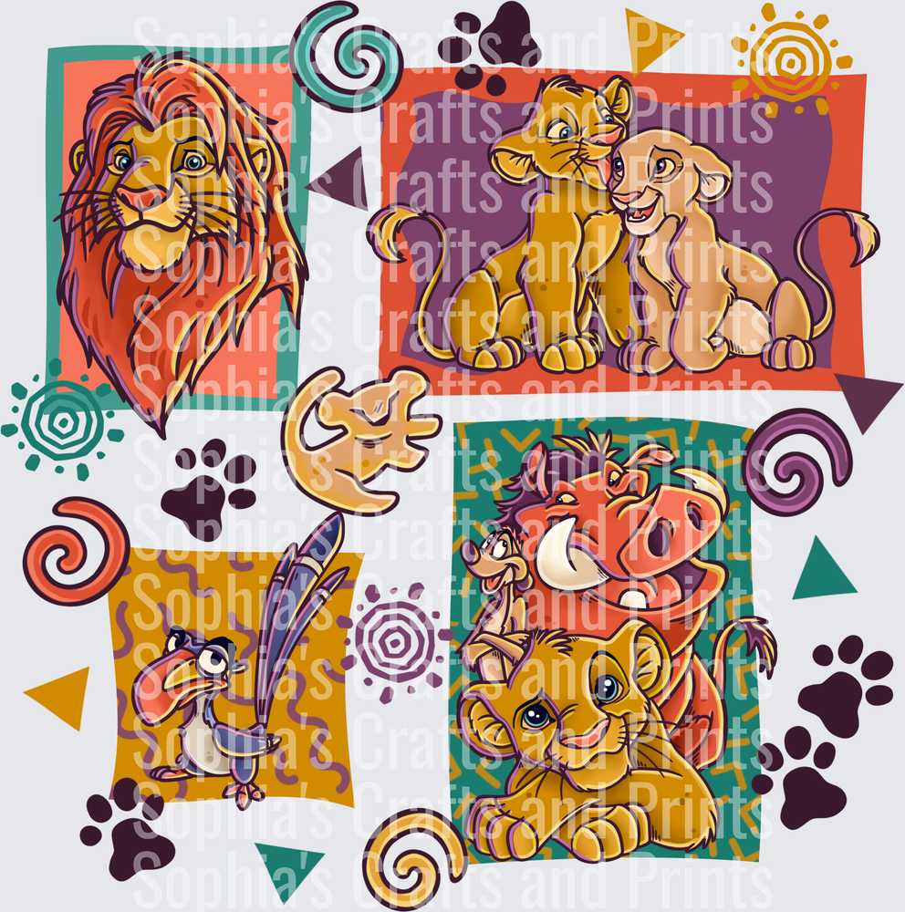 Retro Lions DTF Transfer