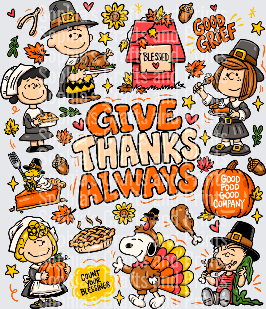 Give Thanks DTF Transfer
