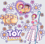Bo Peep Purple Checkers DTF Transfer
