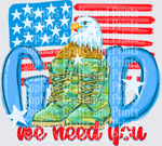 God We Need You DTF Transfer
