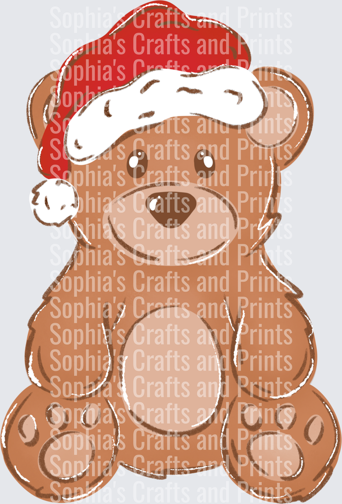 Christmas Teddy DTF Transfer
