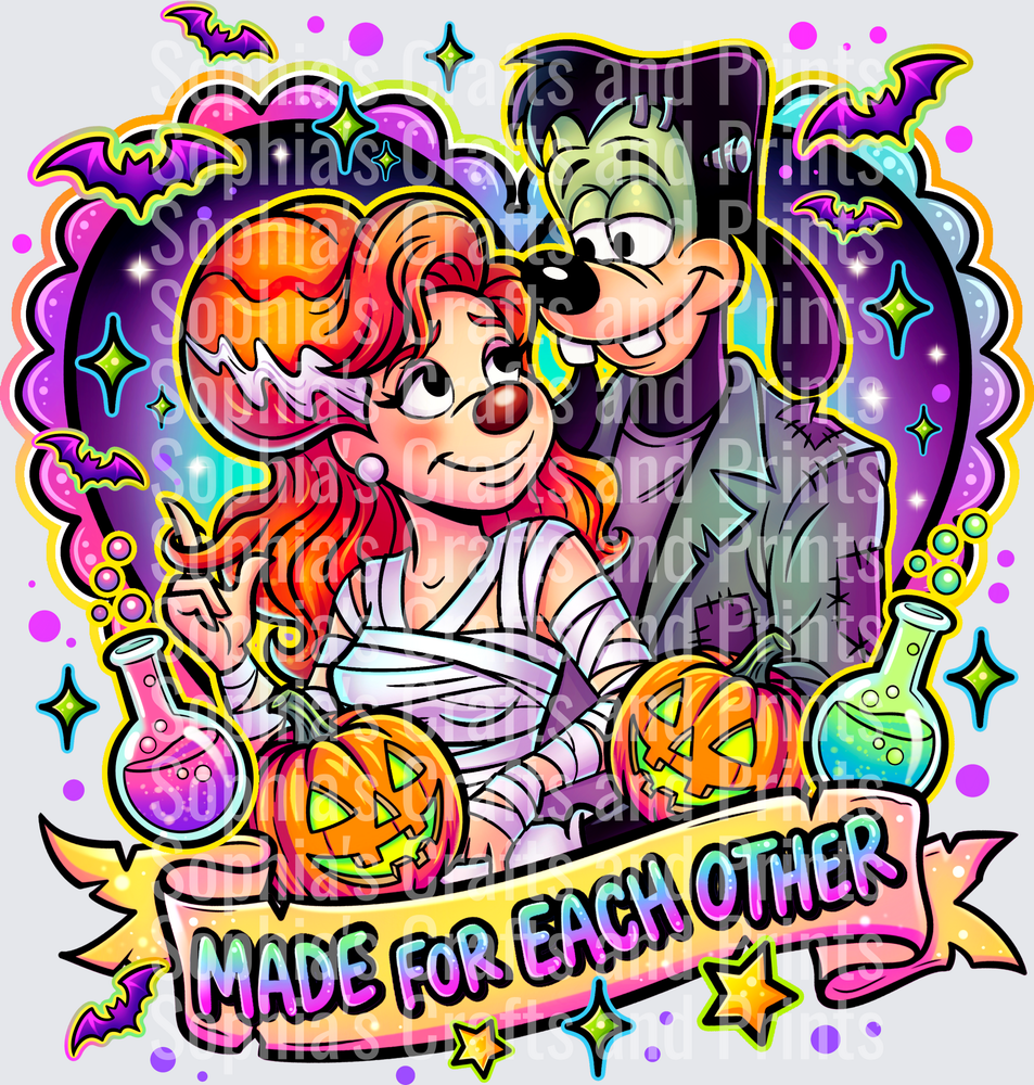 Frankenstein Max & Roxanne DTF Transfer
