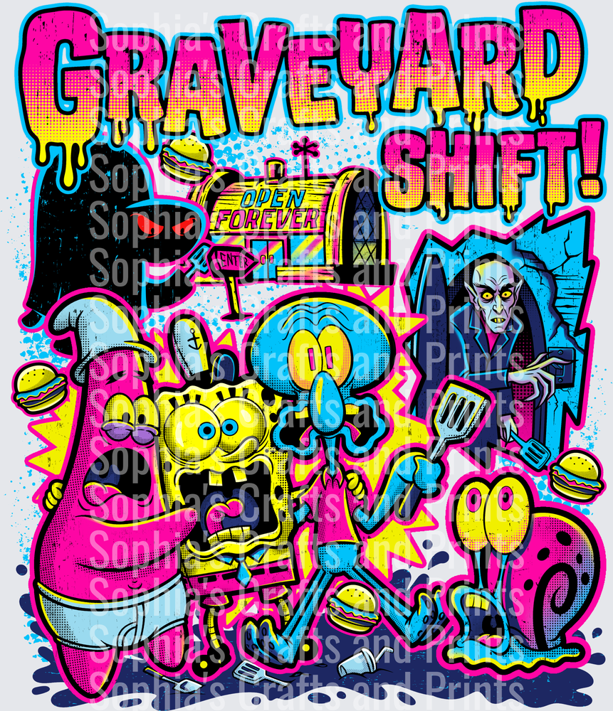 Graveyard Shift DTF Transfer