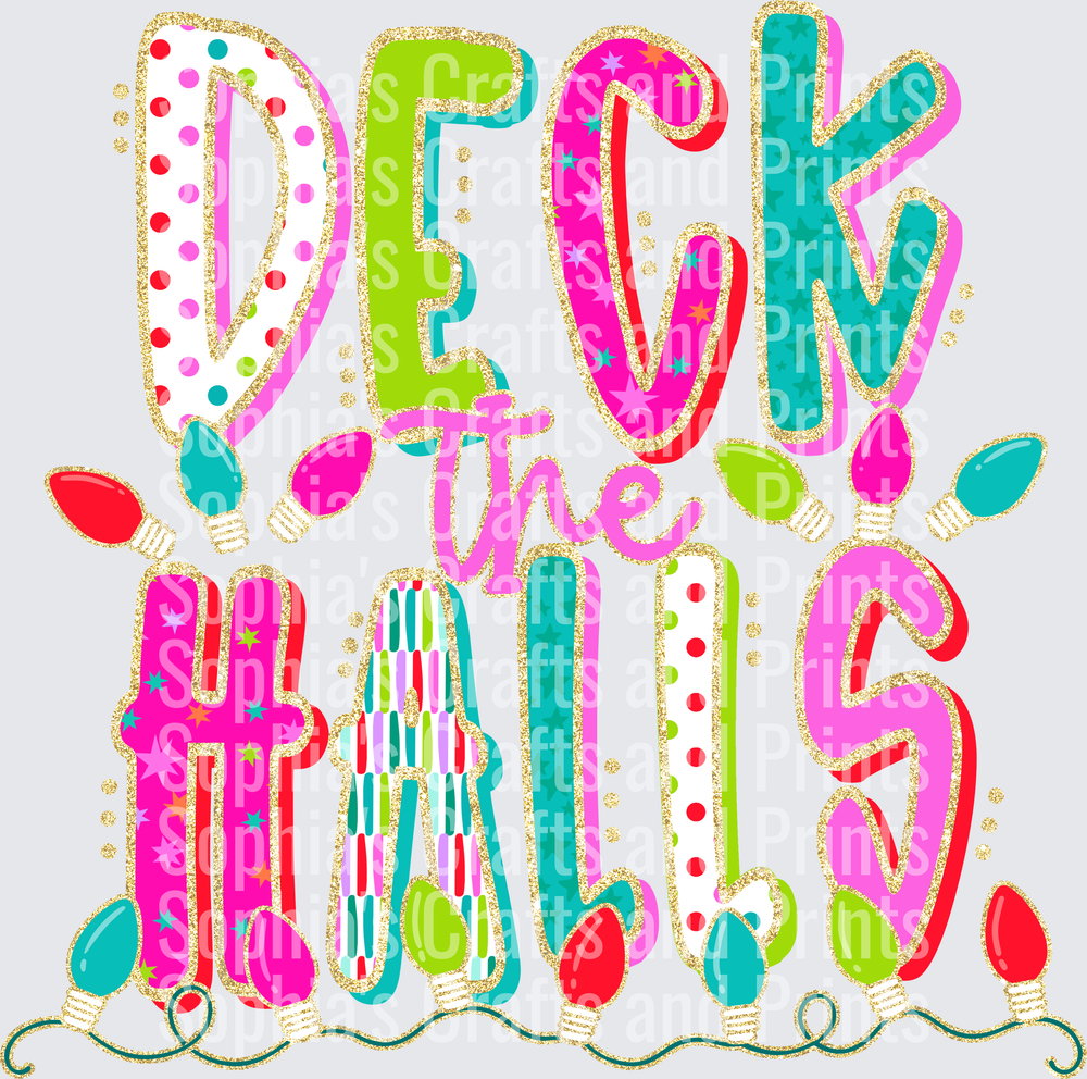 Deck the Halls DTF Transfer