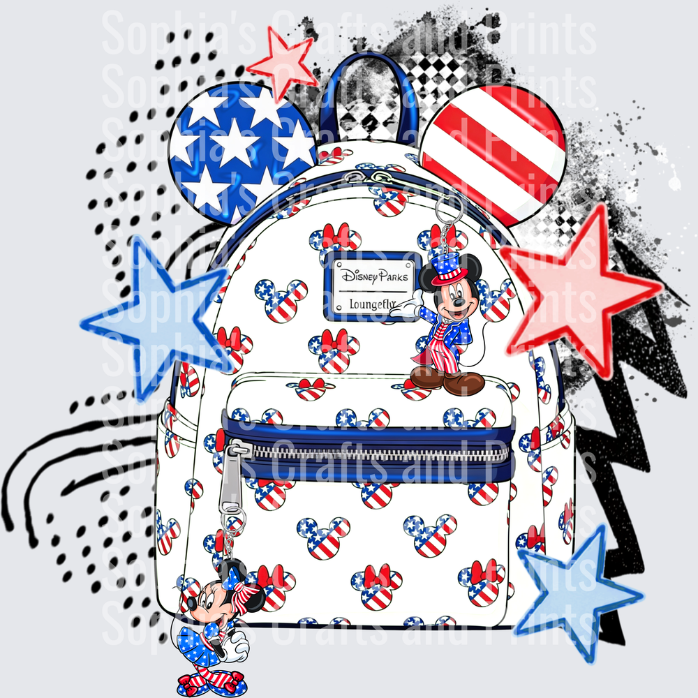 USA Backpack DTF Transfer