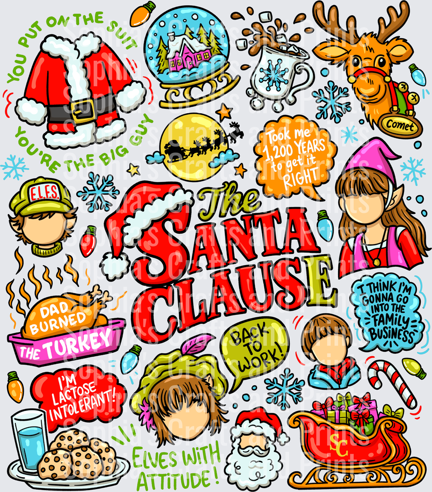 Santa Clause DTF Transfer